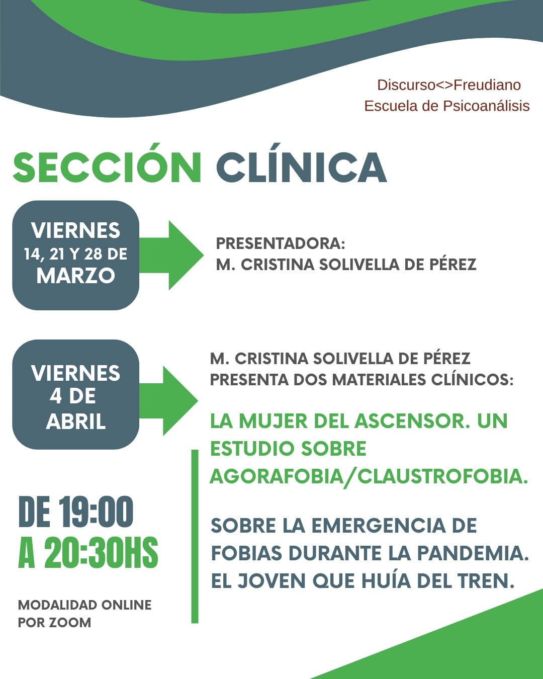 DiscursoFreudiano: Sección Clinica: Marzo Abril 2025