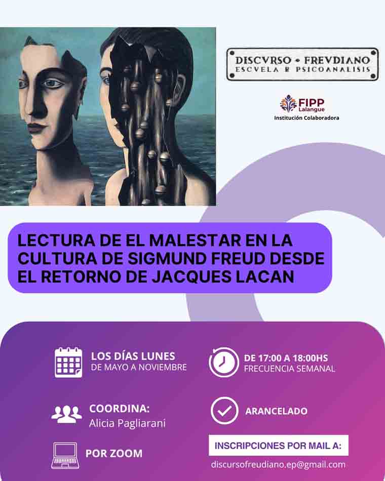 DiscursoFreudiano:Lectura del malestar en la cultura de sigmund freud desde el retorno de jacques lacan
