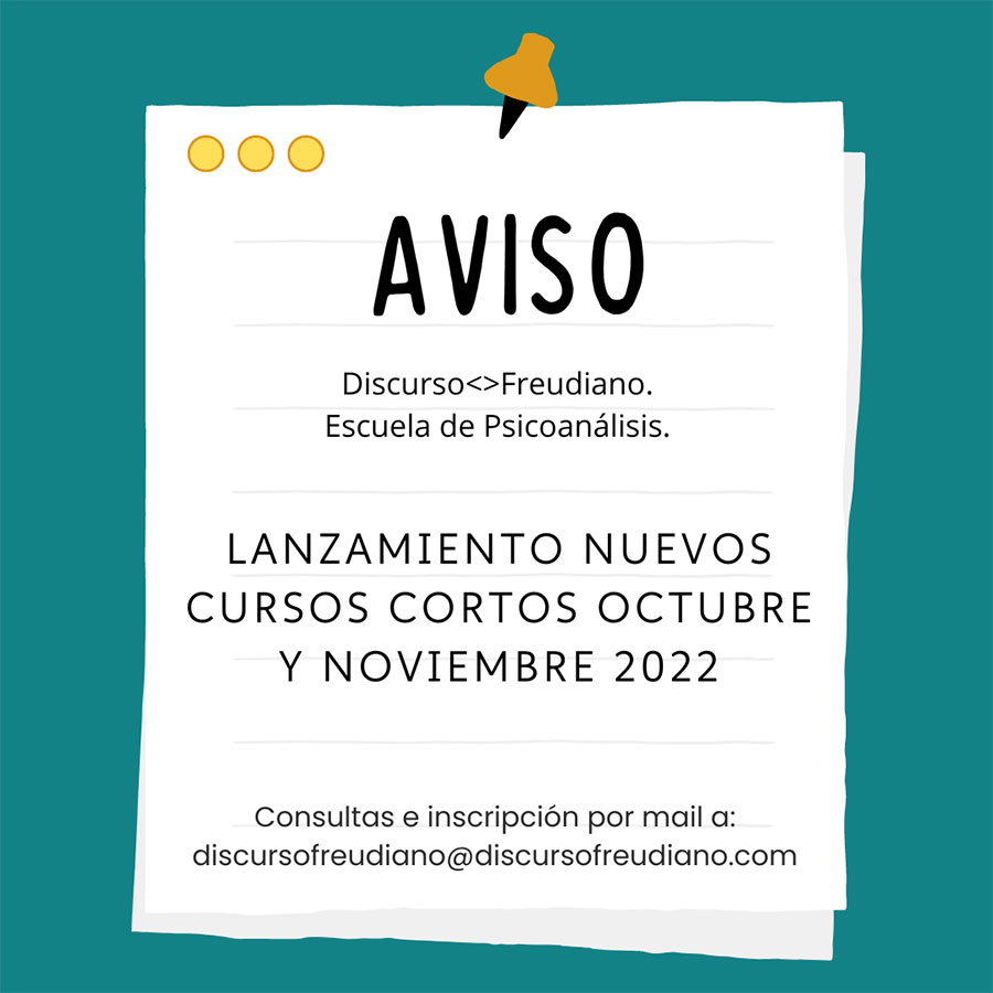 DiscursoFreudiano - Cursos Cortos Octubre Noviembre 2022