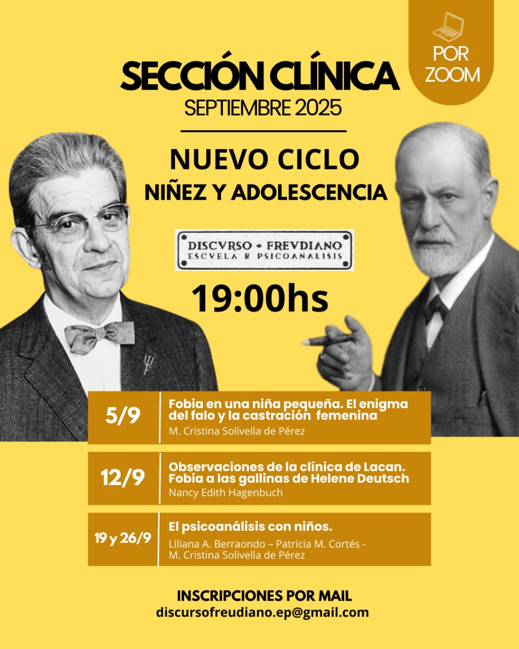 DiscursoFreudiano: Sección Clínica: Nuevo ciclo Niñez y adolescencia