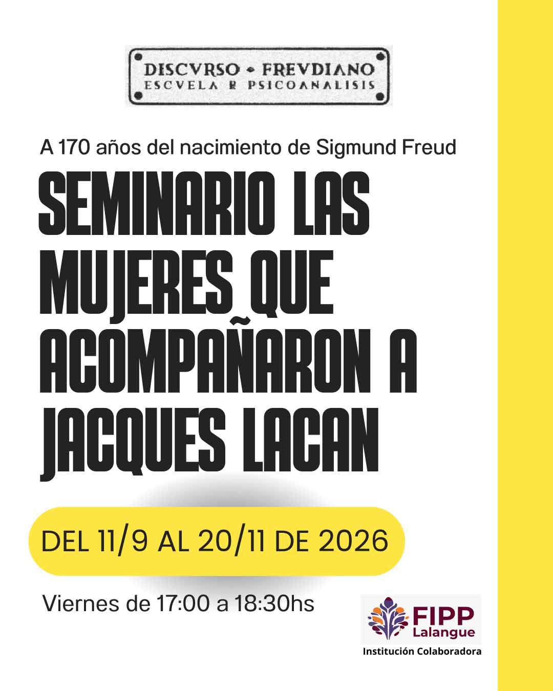 DiscursoFreudiano: Seminario 2026: Las mujeres que acompañan a Jacques Lacan